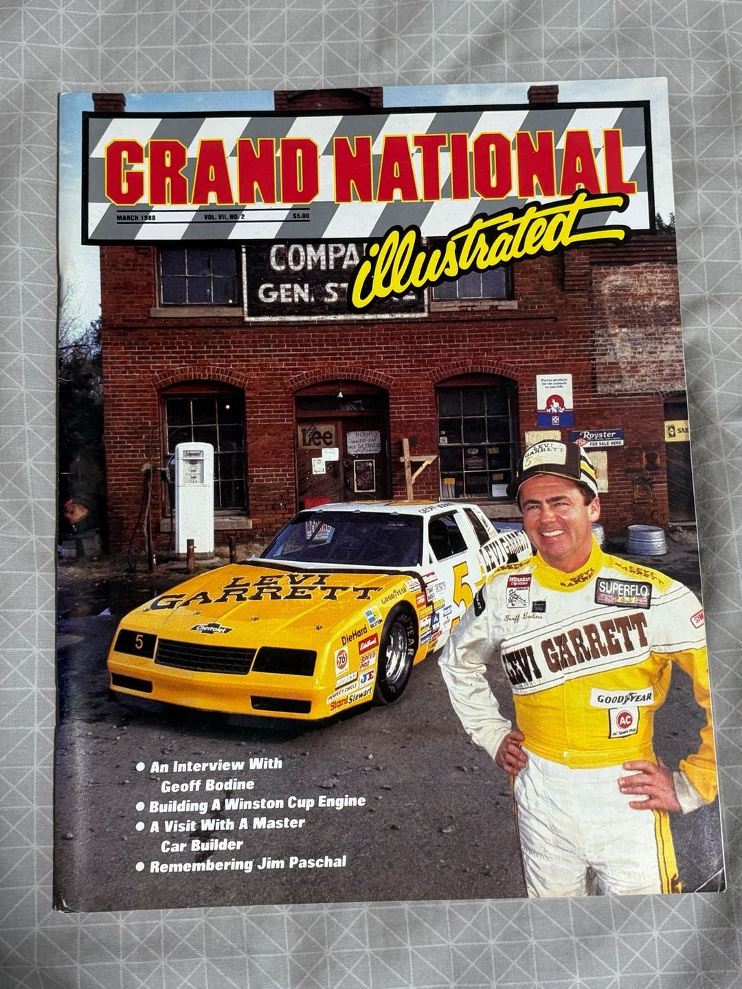 Grand National Illustrated Magazine March 1988 Geoff Bodine 1