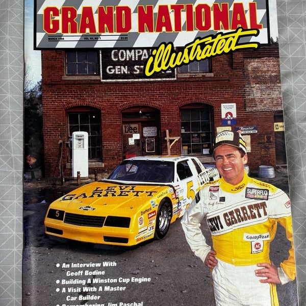 Grand National Illustrated Magazine March 1988 Geoff Bodine