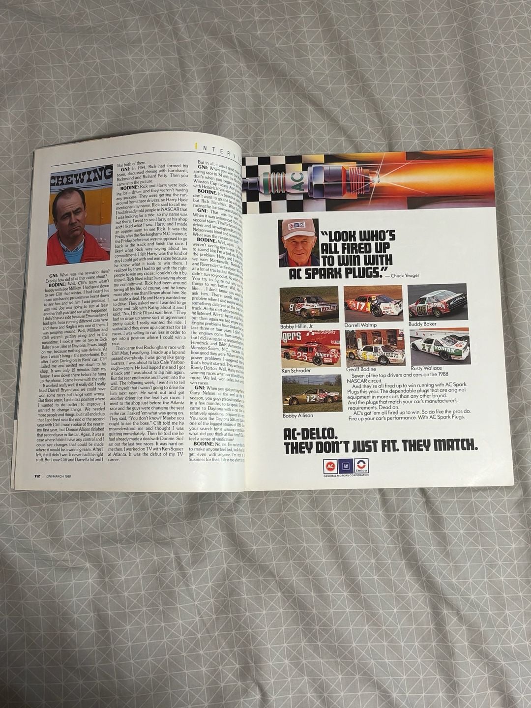 Grand National Illustrated Magazine March 1988 Geoff Bodine 2