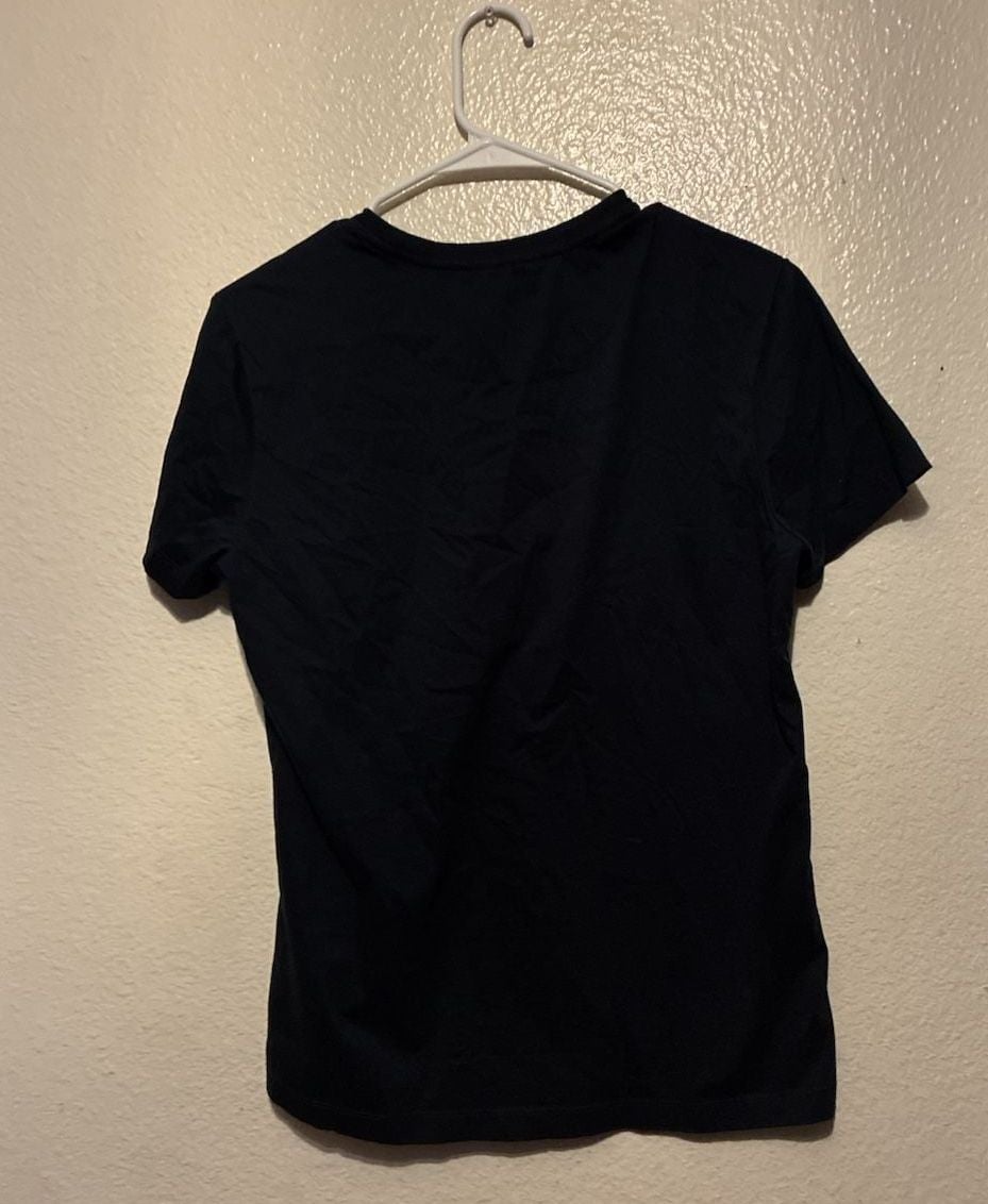 Bally Graphic Print Crew Neck T-Shirt Size 38 Navy Blue Cotton 7