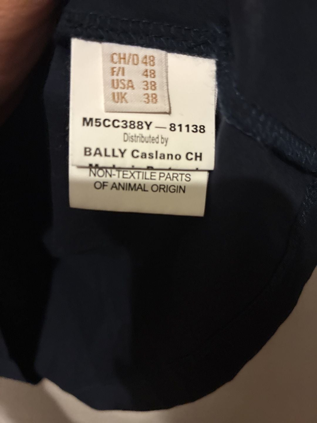 Bally Graphic Print Crew Neck T-Shirt Size 38 Navy Blue Cotton 4