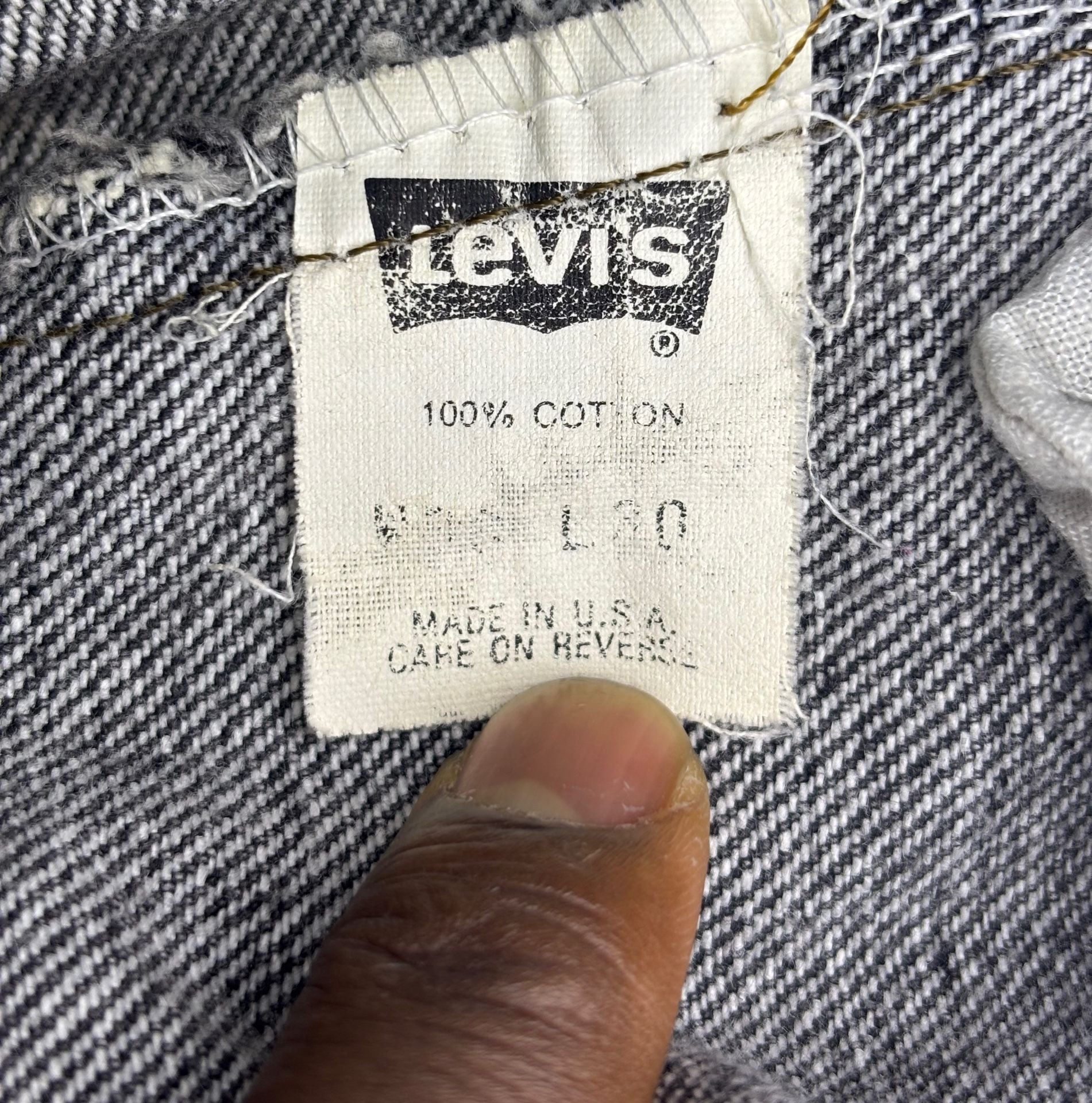 Levi's 540 Jeans Black Acid Wash Denim 8