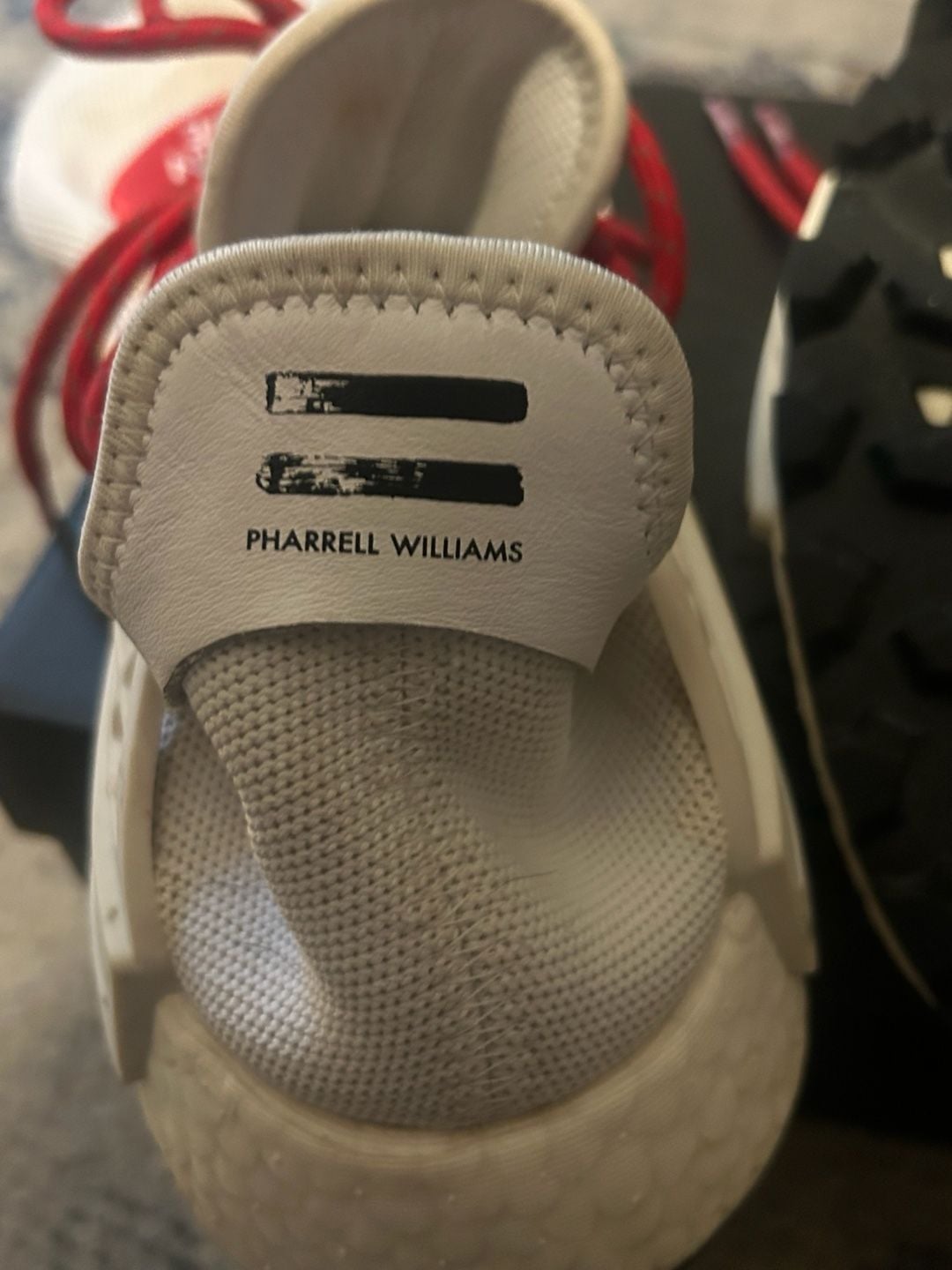 Adidas NMD Hu Pharrell x Human Made Size 10.5 White Red used 5
