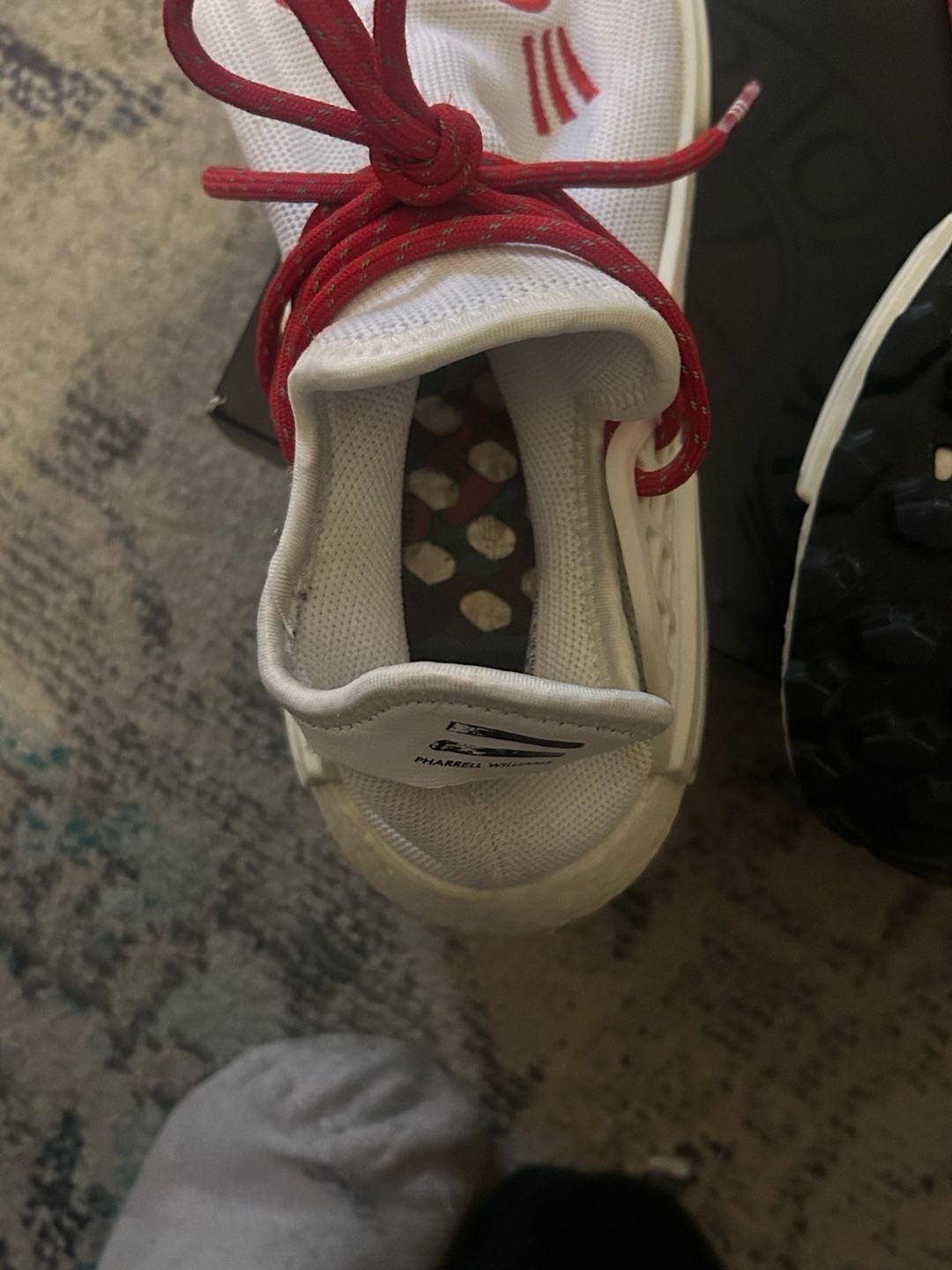 Adidas NMD Hu Pharrell x Human Made Size 10.5 White Red used 6
