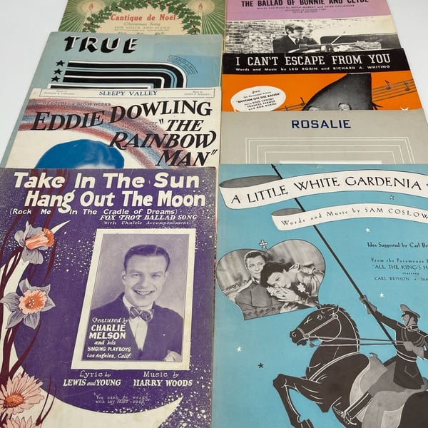 Vintage Sheet Music Lot Of Assorted Songs