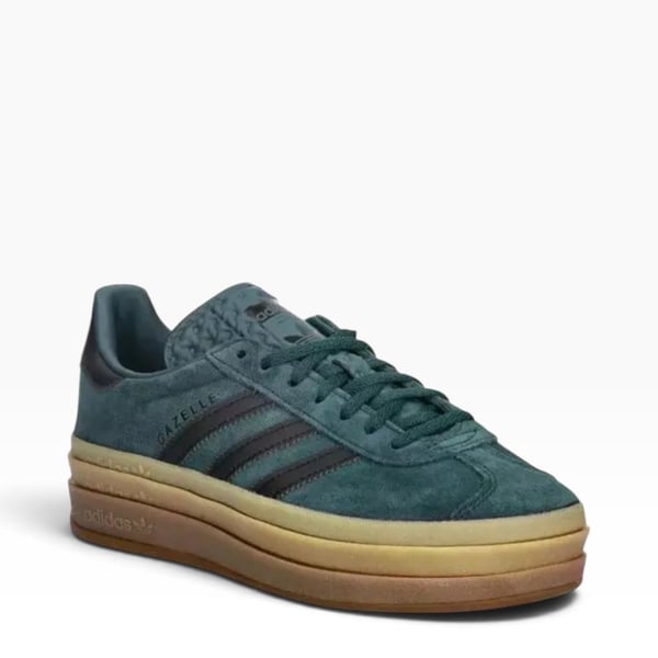 NEW Adidas Gazelle Bold Platform Sneakers Aurora Ivy Green Size 10