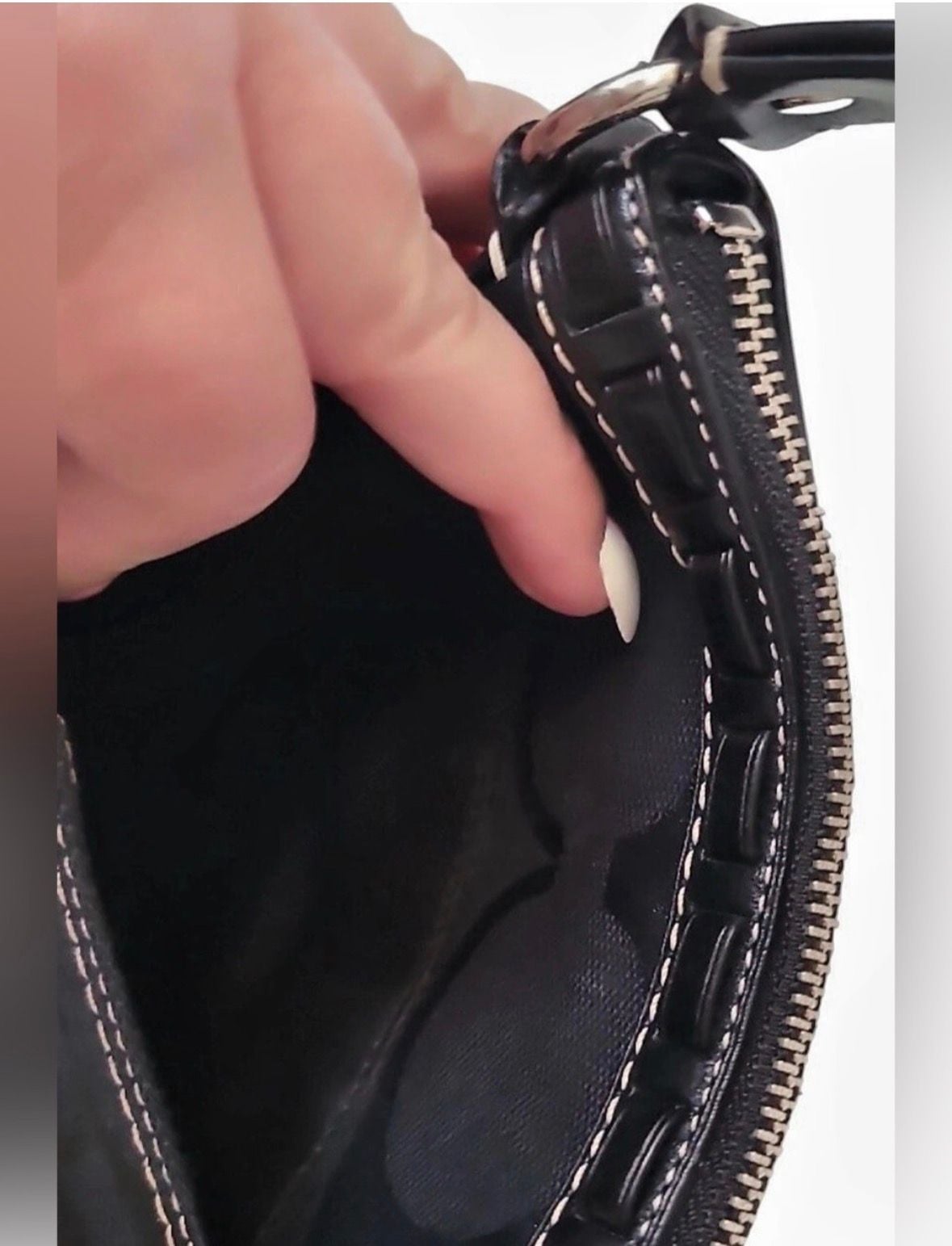 Coach Black Signature Python Leather Crossbody Swingpack Bag 7