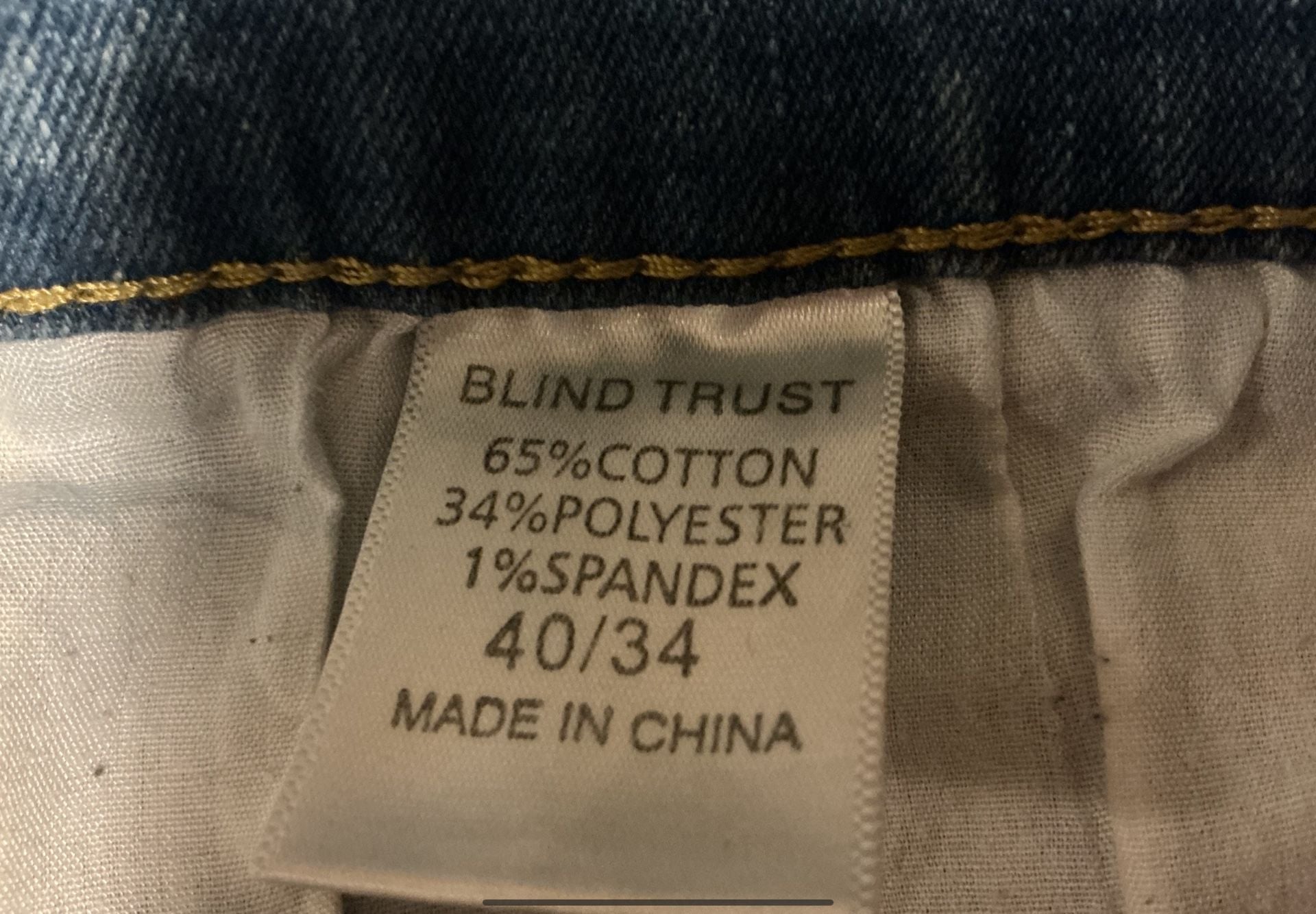 Blind Trust Distressed Light Wash Whisker Denim Jeans 11