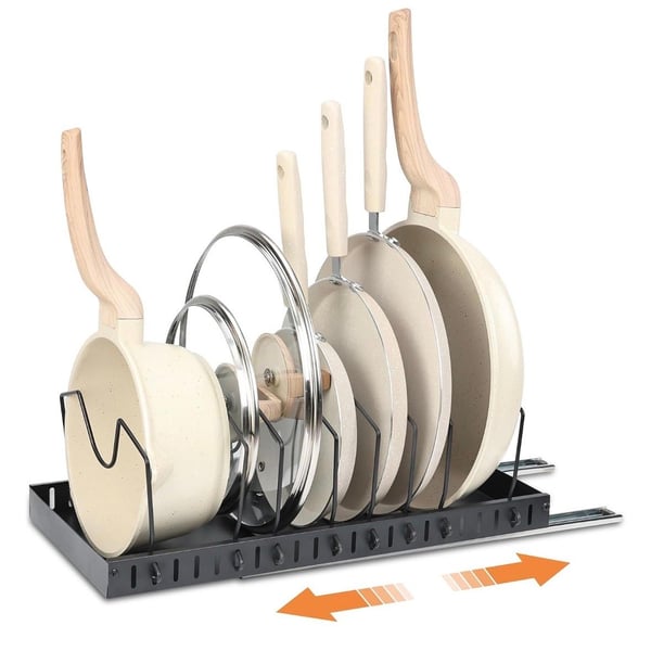 Pull-Out Pot And Pan Organizer Rack For Cabinet