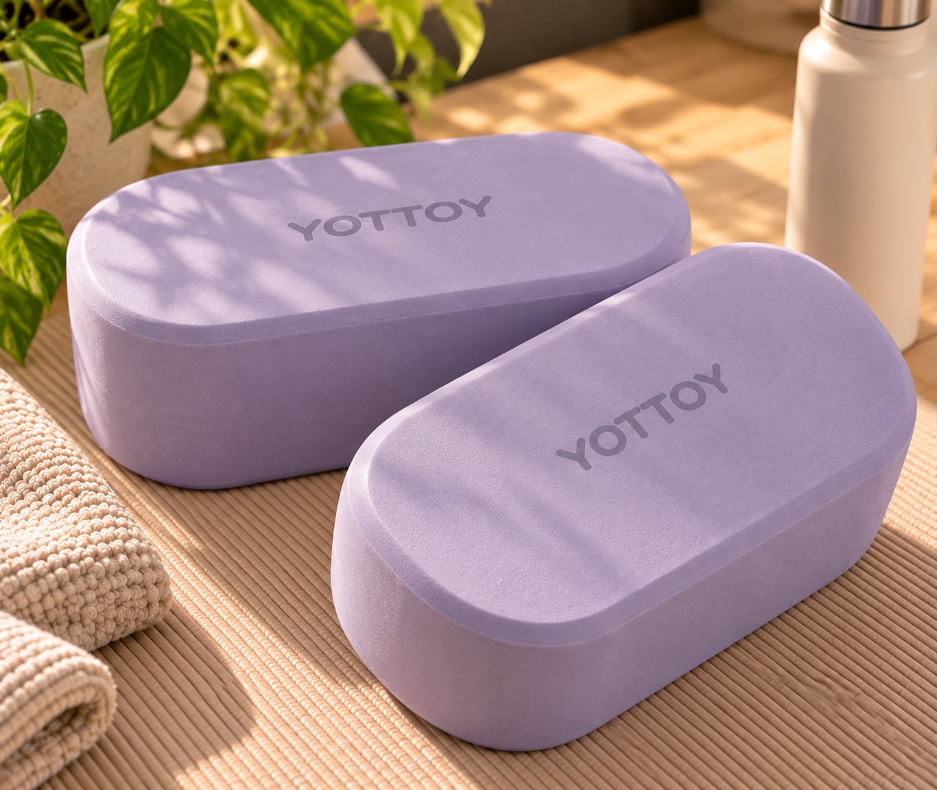 Yottoy Extra Large EVA Yoga Blocks 2 Pack Lilac Purple 1