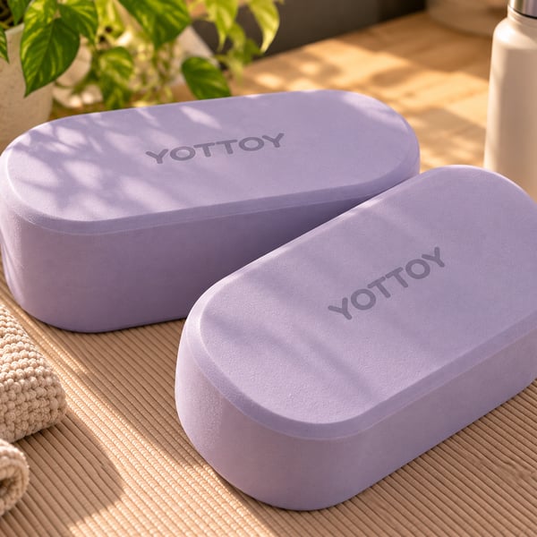 Yottoy Extra Large EVA Yoga Blocks 2 Pack Lilac Purple
