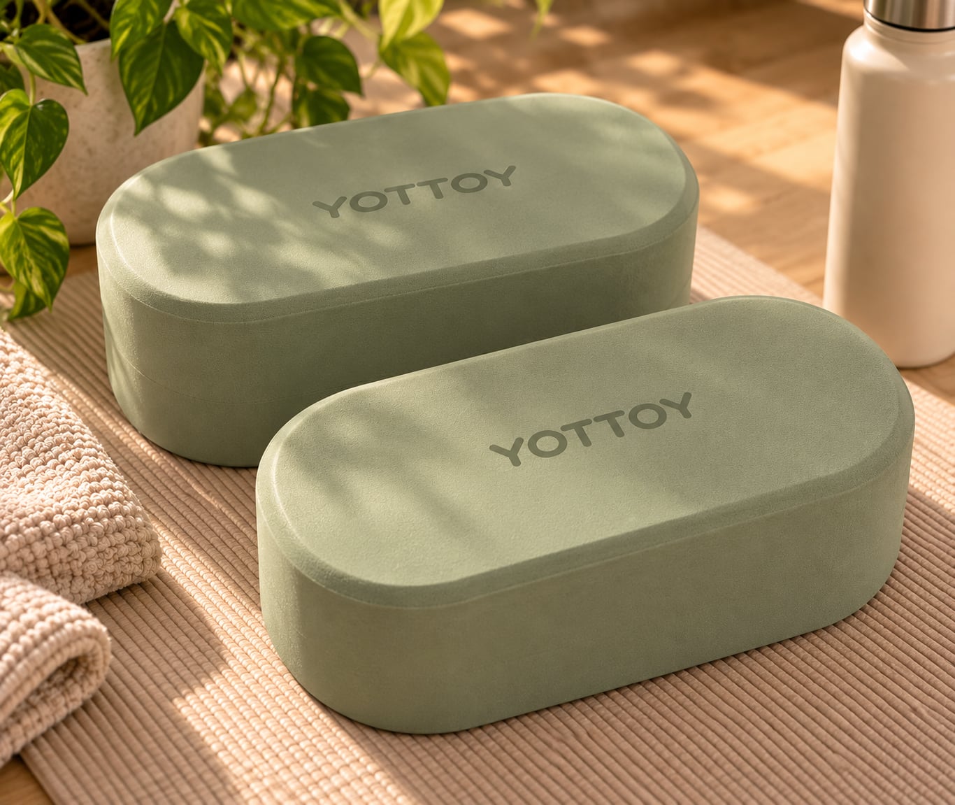 Yottoy Extra Large EVA Yoga Blocks 2 Pack green 1