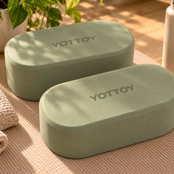 Yottoy Extra Large EVA Yoga Blocks 2 Pack green