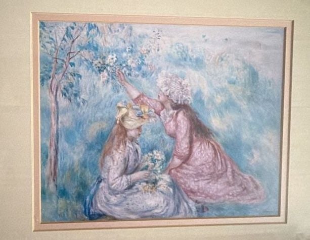 Pierre-Auguste Renoir 'Girls Picking Flowers in a Meadow' Framed Art Print 3