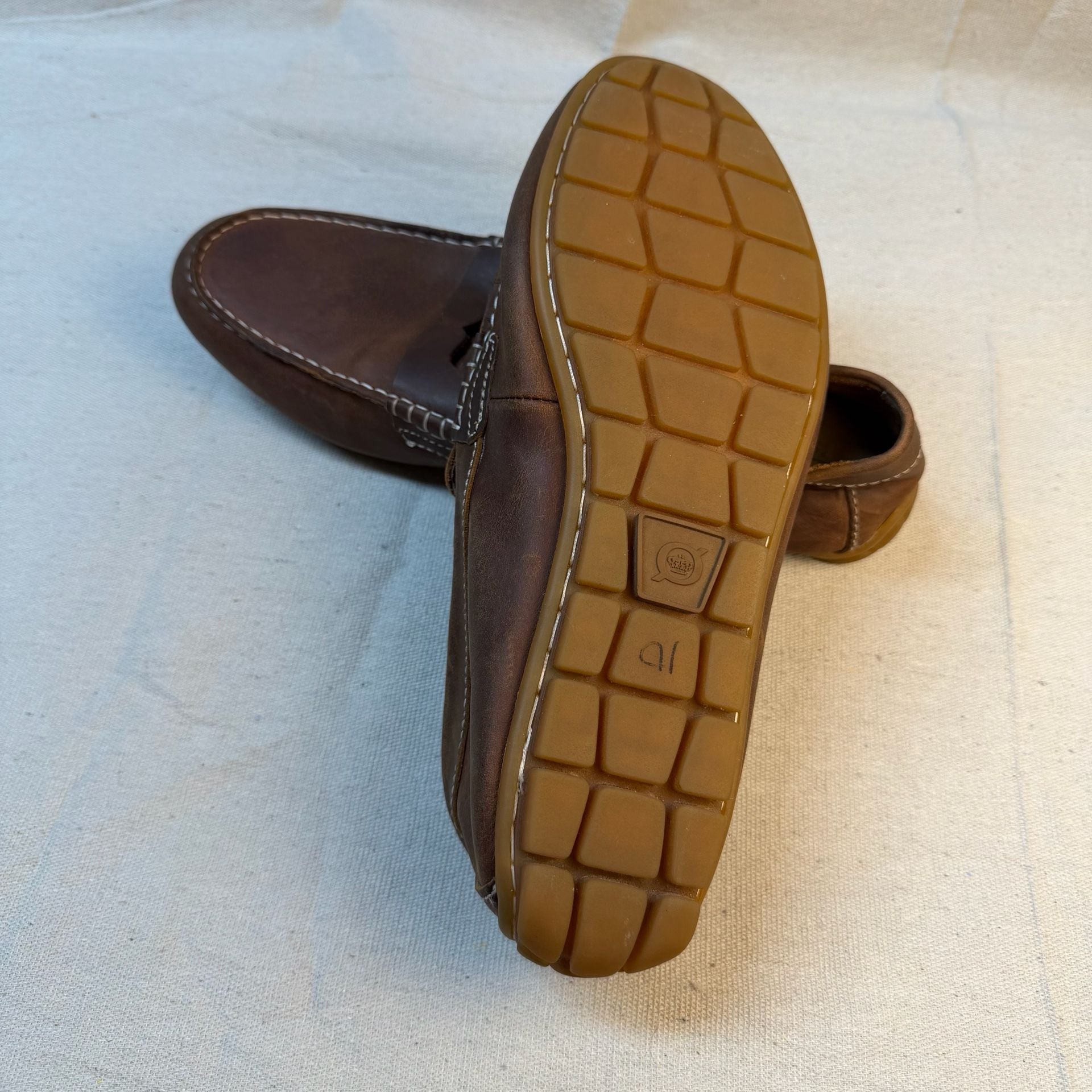 Born Andes Leather Penny Loafer Brown 10