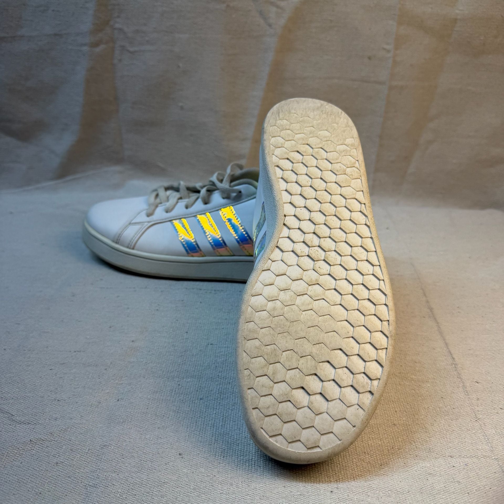 Adidas Grand Court Sneakers White Iridescent 9