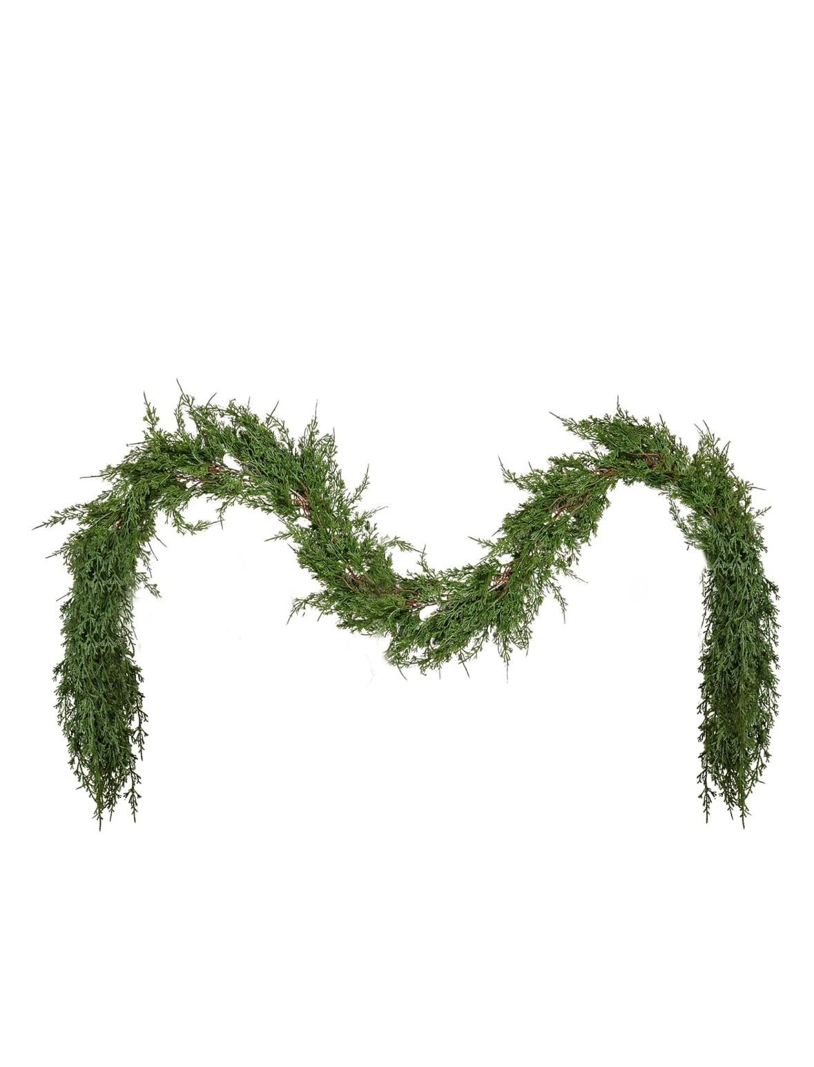 Fajunzh 9Ft Artificial Cedar Christmas Garland Green 1
