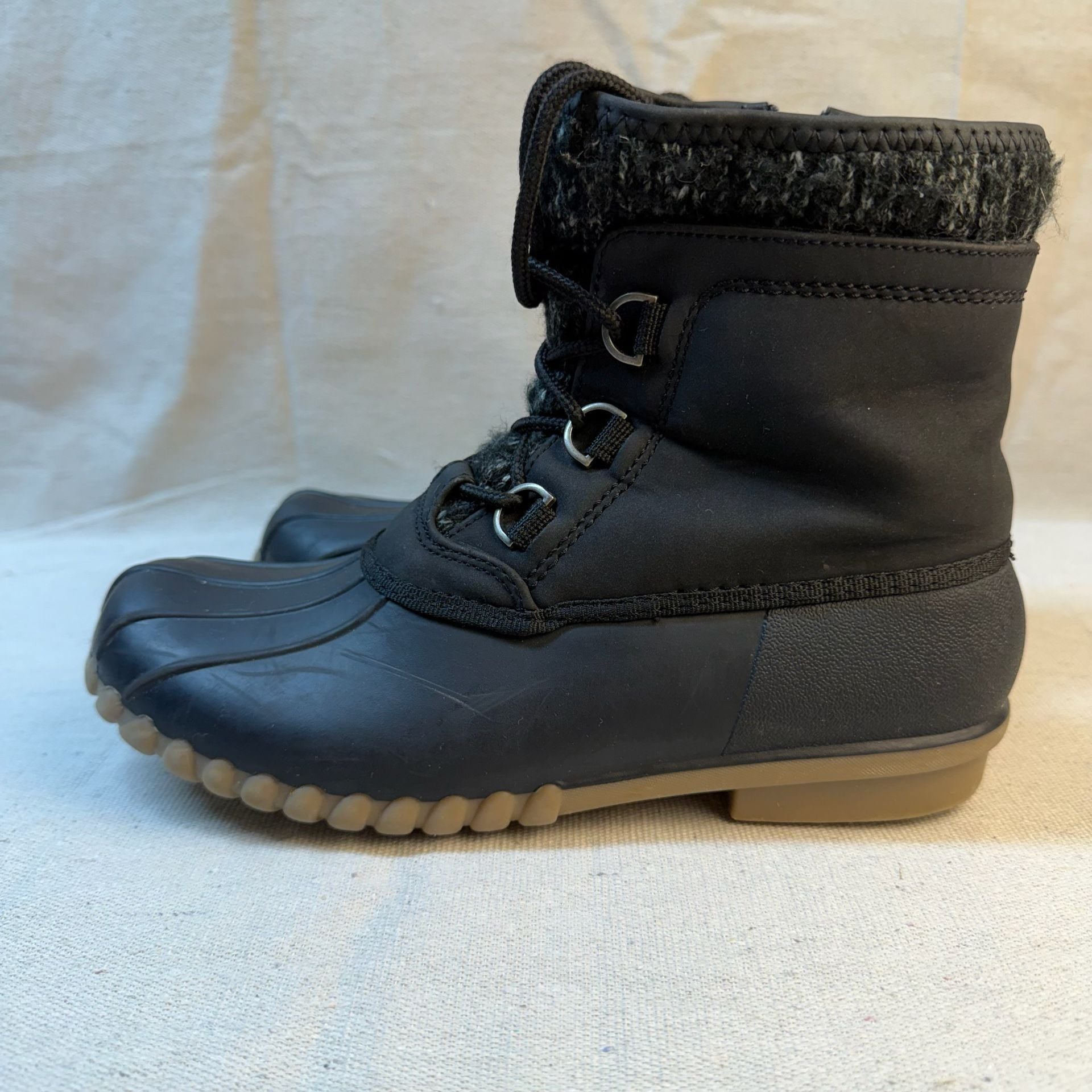 Baretraps Fabulous Duck Boots Black Water Resistant Winter 6