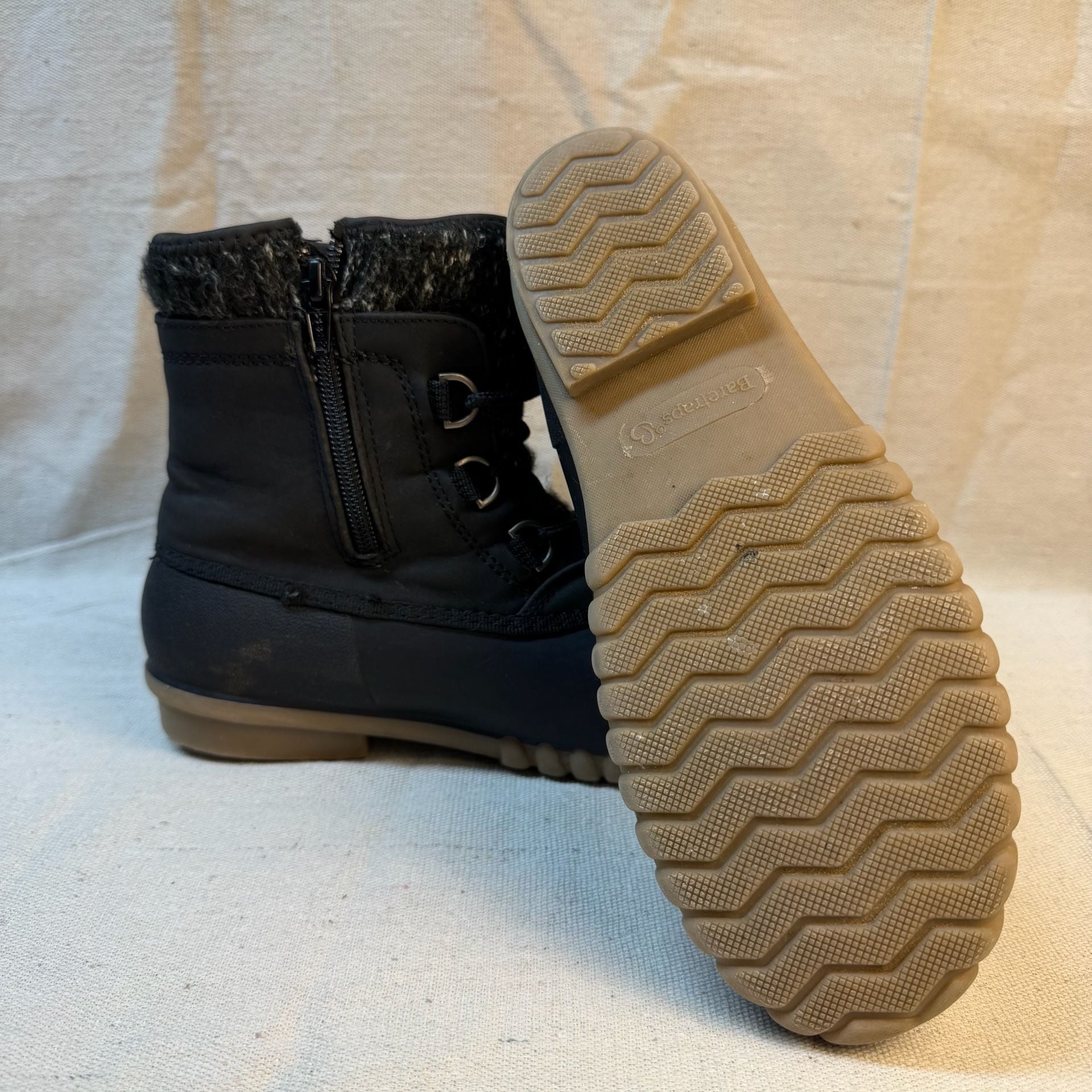 Baretraps Fabulous Duck Boots Black Water Resistant Winter 8