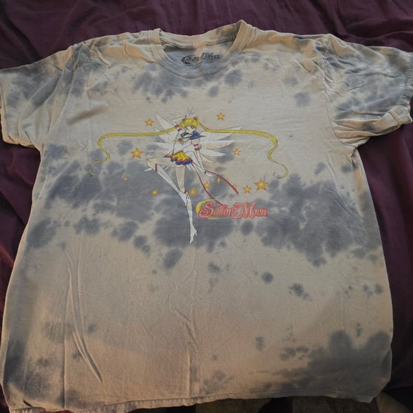 Sailor Moon Graphic T-Shirt Size L Tie Dye Anime