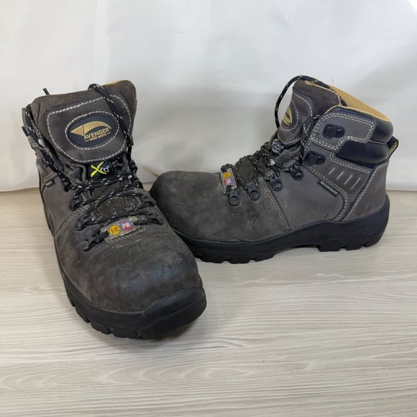 Avenger Work Boots Waterproof Composite Toe Brown Leather 8.5W