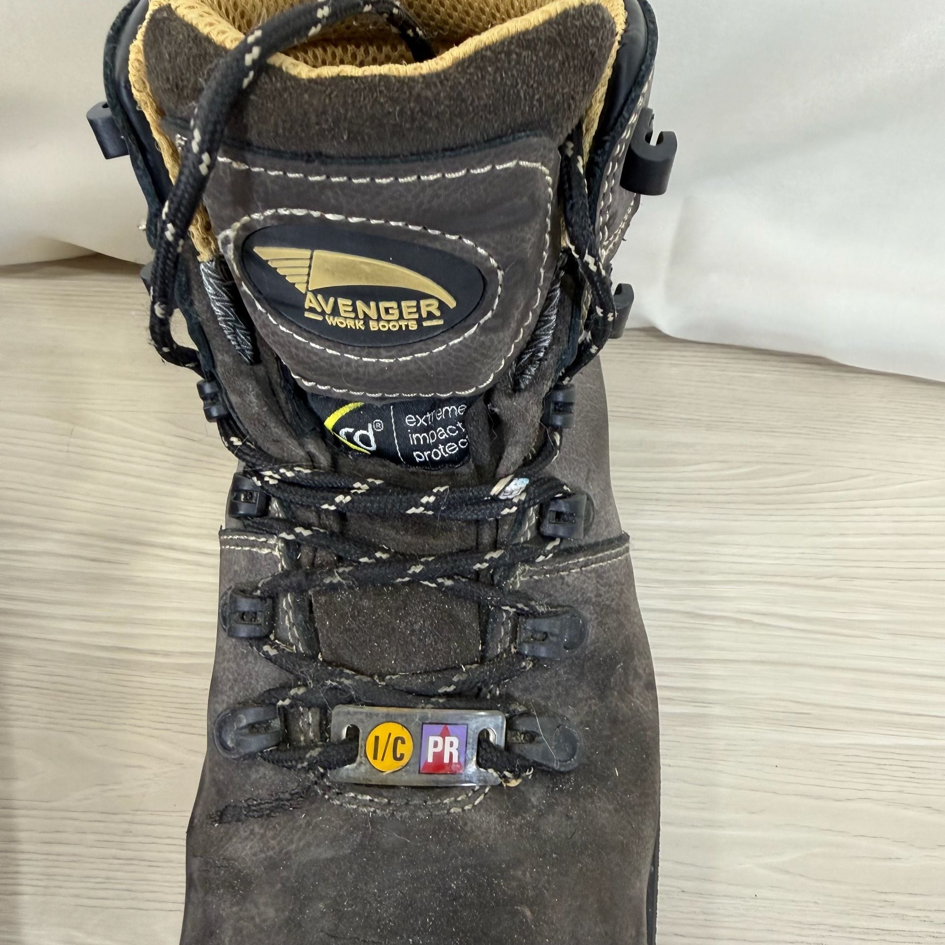 Avenger Work Boots Waterproof Composite Toe Brown Leather 8.5W 5