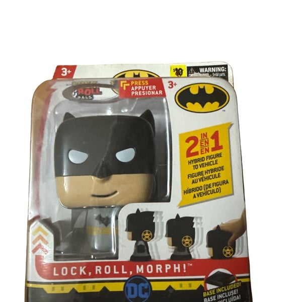 Jam'n Products DC Batman Lock N' Roll Pals 2 in 1 Hybrid Figure to Vehicle