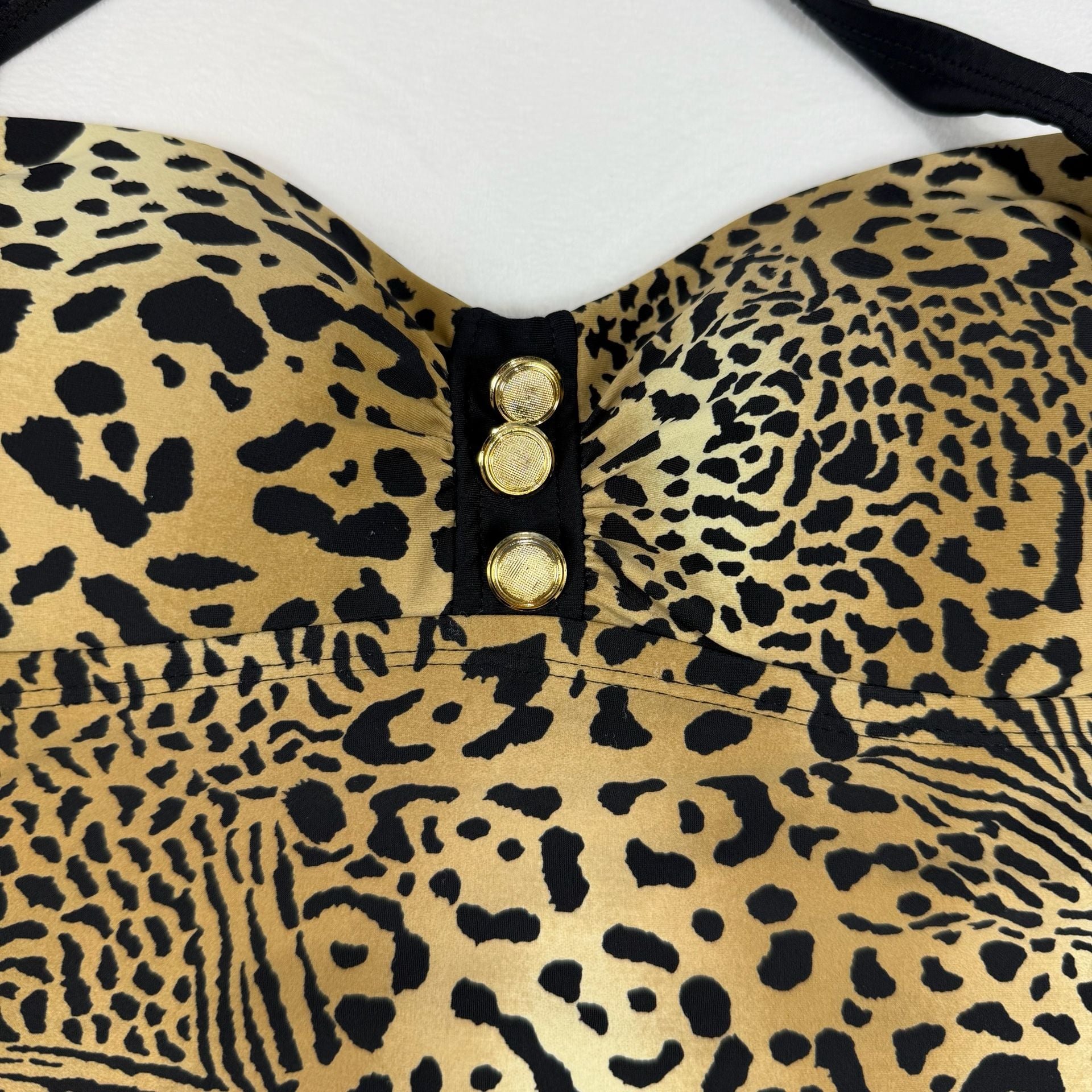 Catalina Halter Tankini Top Size M 34/36 B/C Animal Print 3