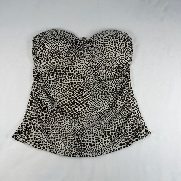 Merona Tankini Top Size L/G Animal Print Bandeau Swimwear