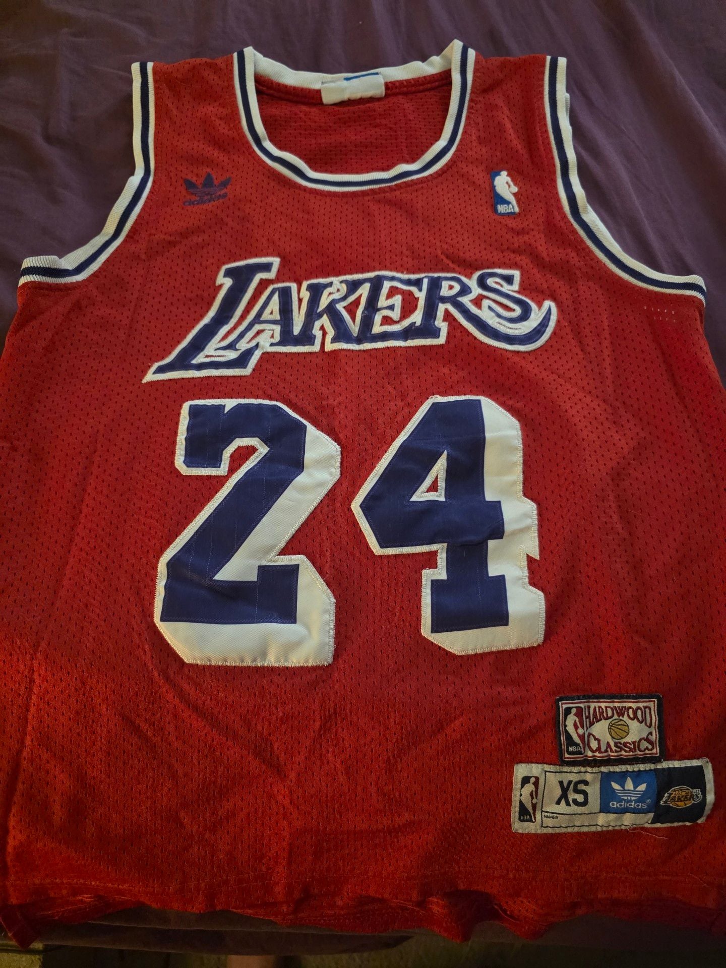 Adidas Los Angeles Lakers Kobe Bryant 24 Hardwood Classics Jersey Size XS 2