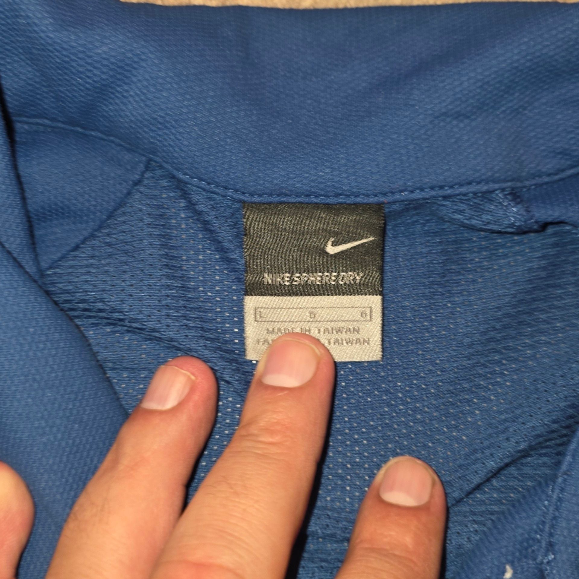 Nike Sphere Dry Tennis Polo Size L Blue Short Sleeve 4