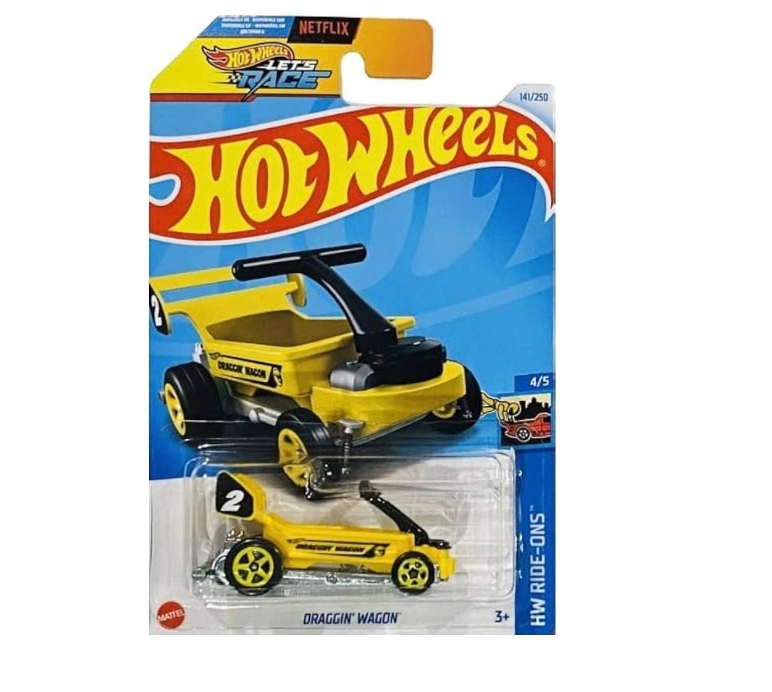 Hot Wheels Draggin Wagon Treasure Hunt Yellow Diecast Car 1