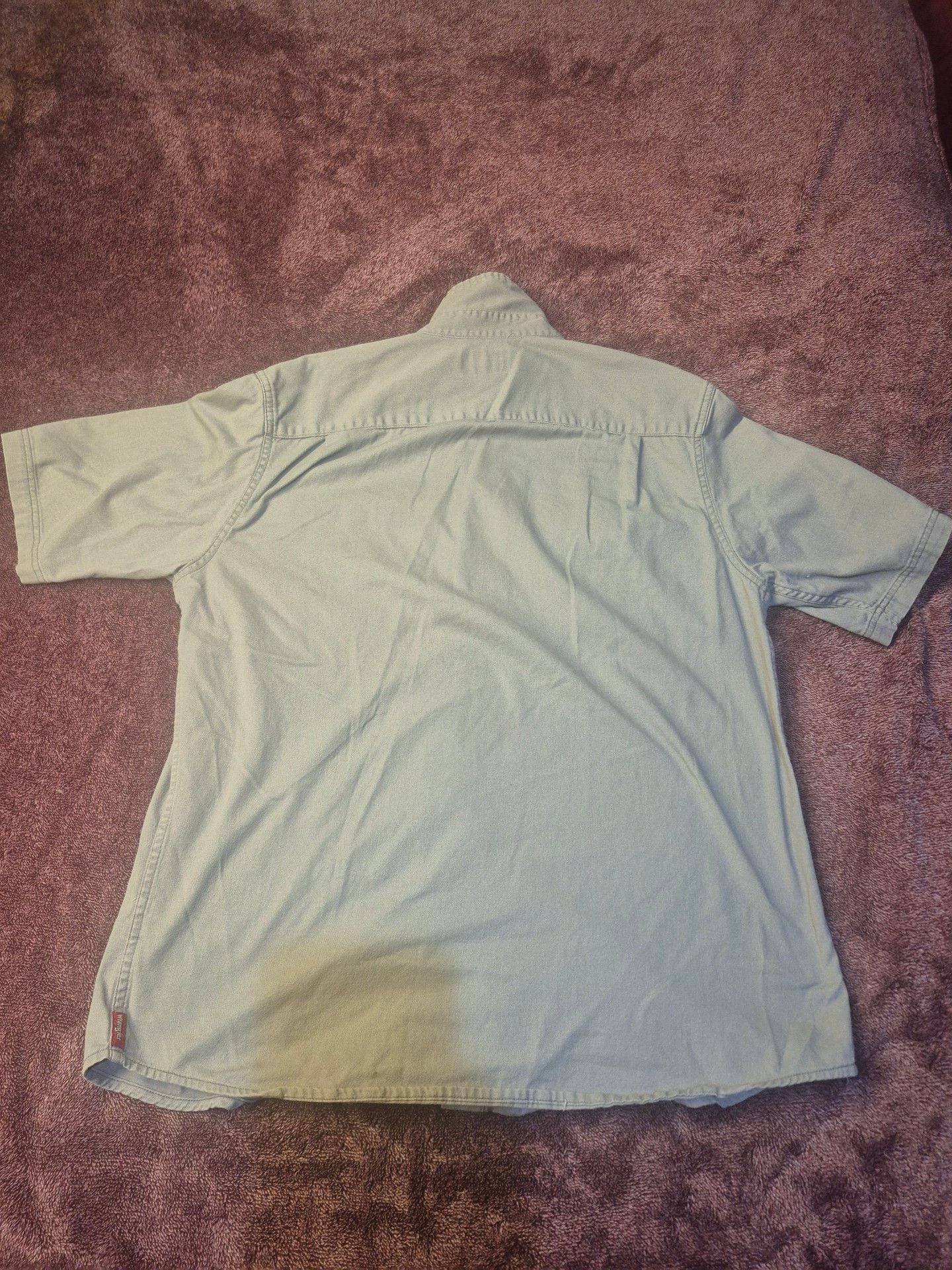 Wrangler Short Sleeve Button Down Shirt Gray Cotton 4
