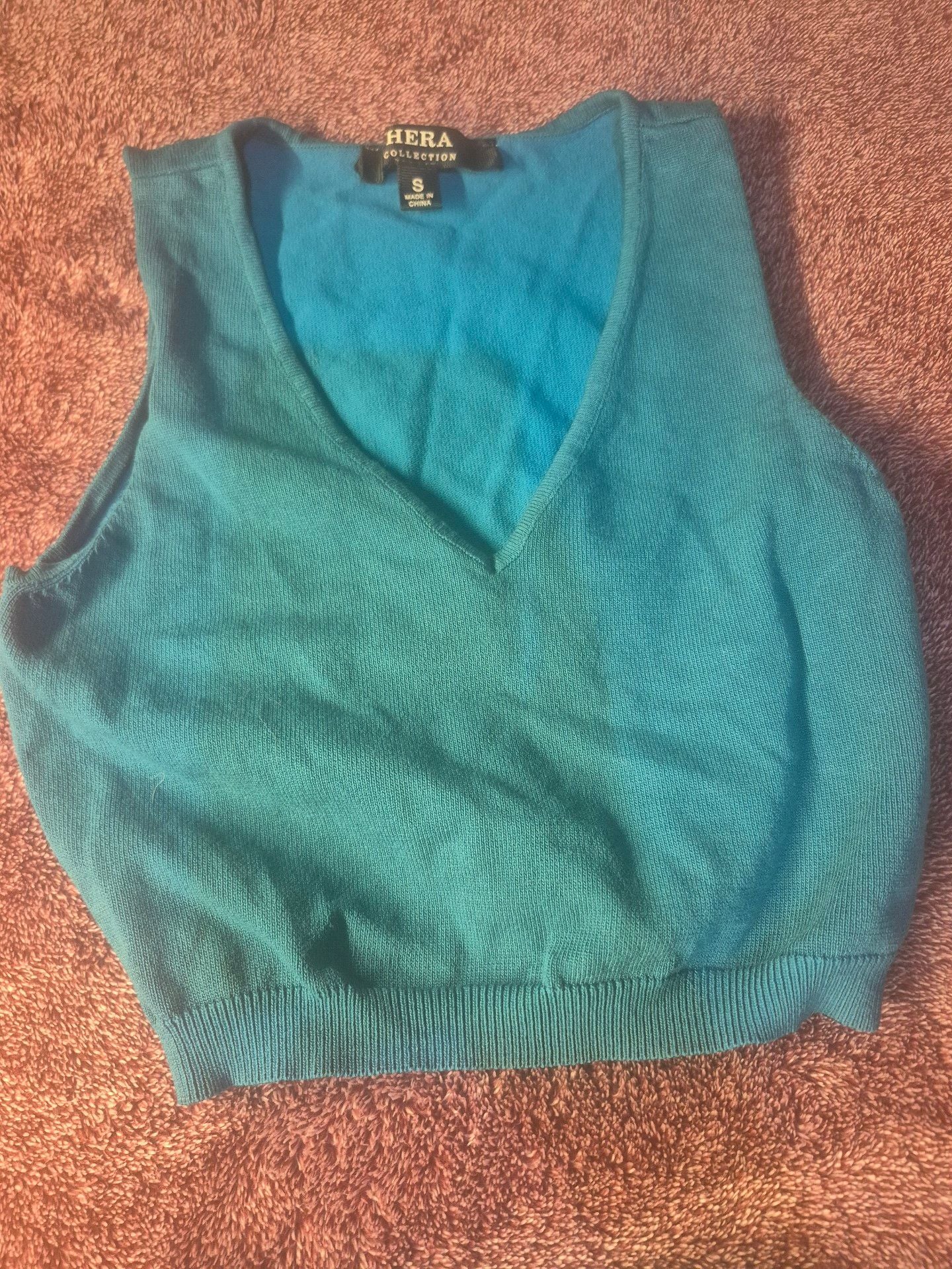 HERA Collection 2-Piece Set Size S Blue Knit Crop Top And Maxi Skirt 3