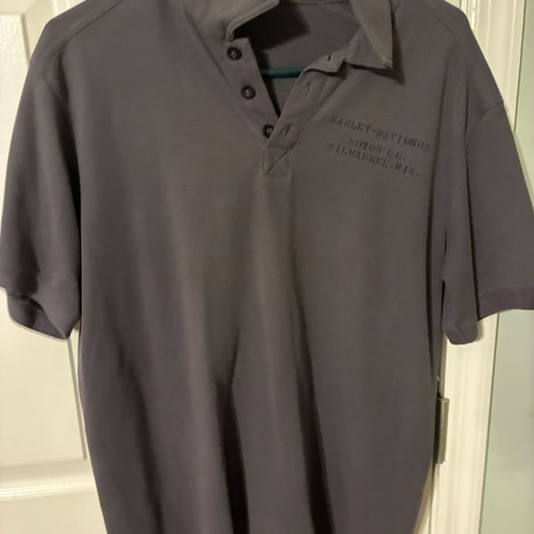 Harley-Davidson Short Sleeve Polo Shirt Gray
