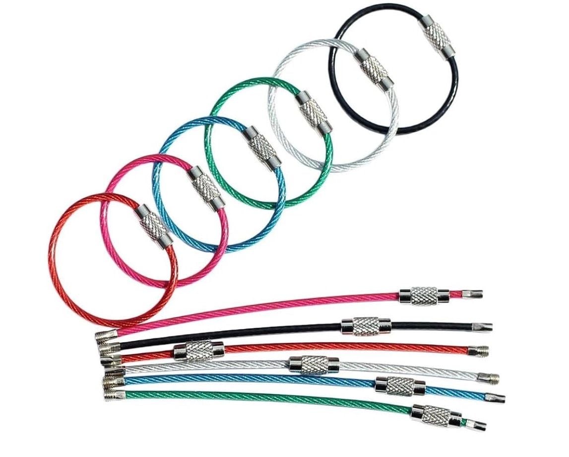 Stainless Steel Wire Keychain Cable Loop Assorted 1