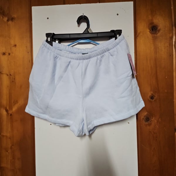 (469) Wild Fable Fleece Sweat Shorts Size L Airy Blue