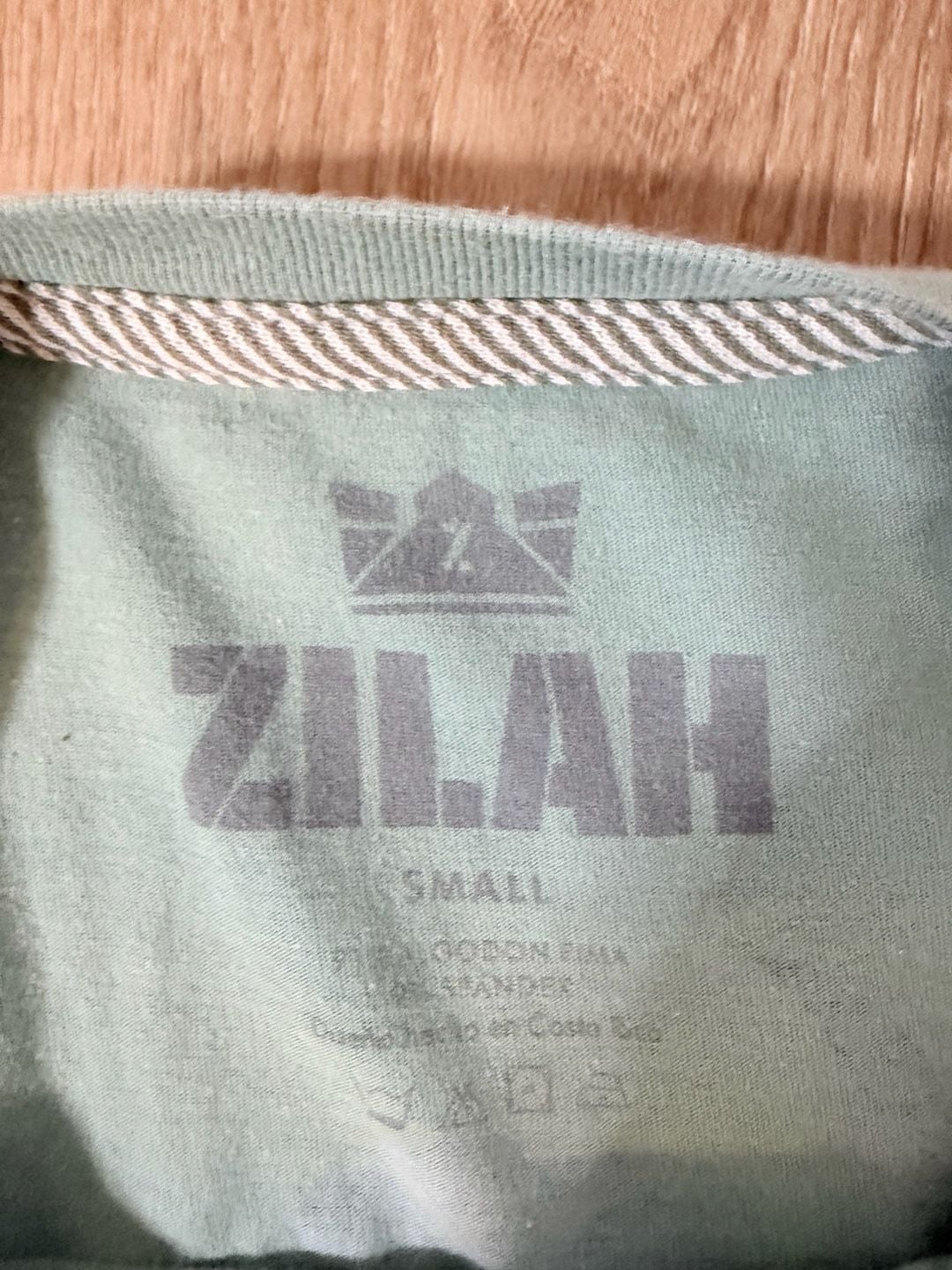 Zilah Sloth Guitar Graphic T-Shirt Size Small Mint Green 4