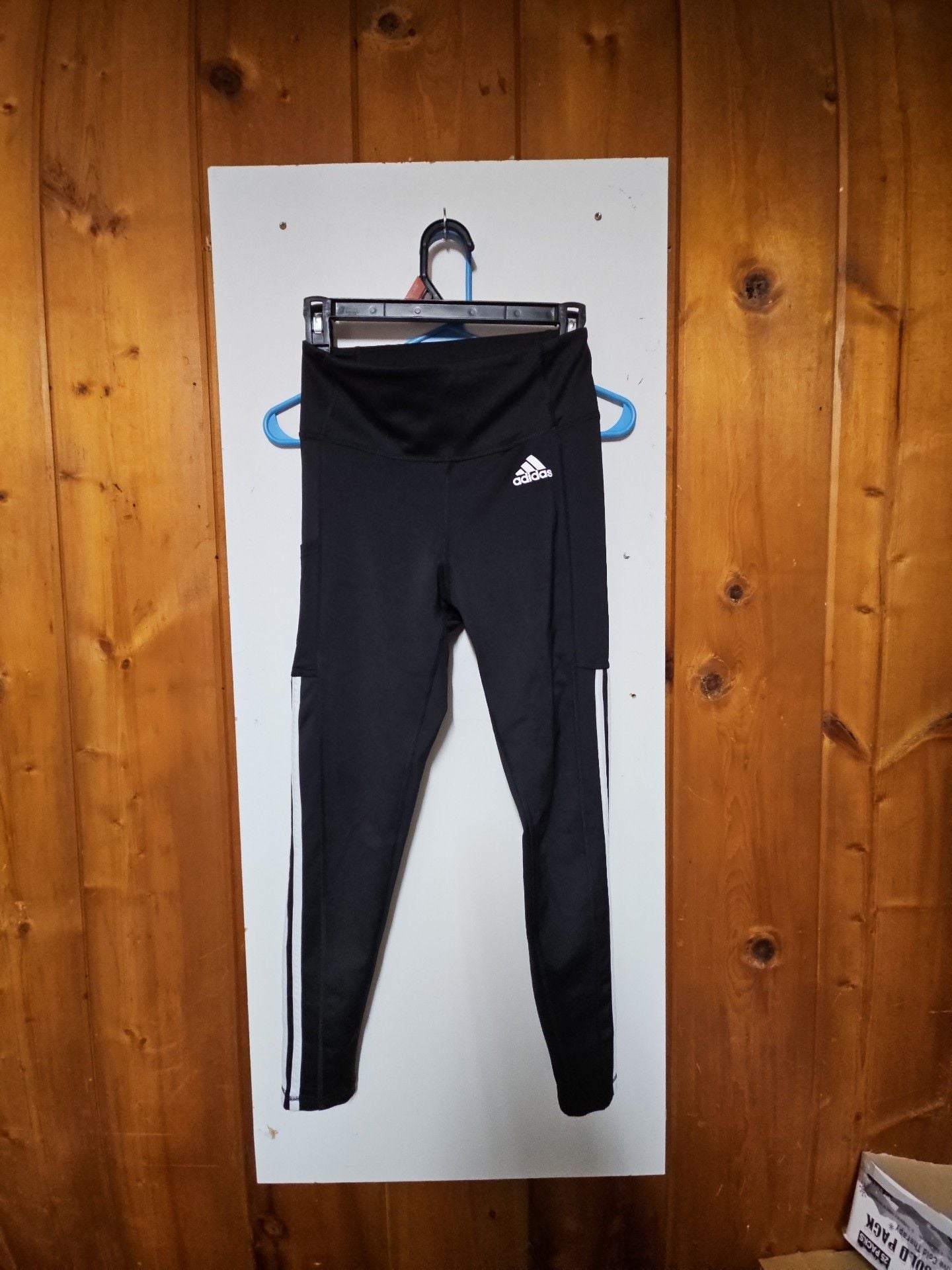 (535) Adidas Leggings Size S Black White Aeroready 1