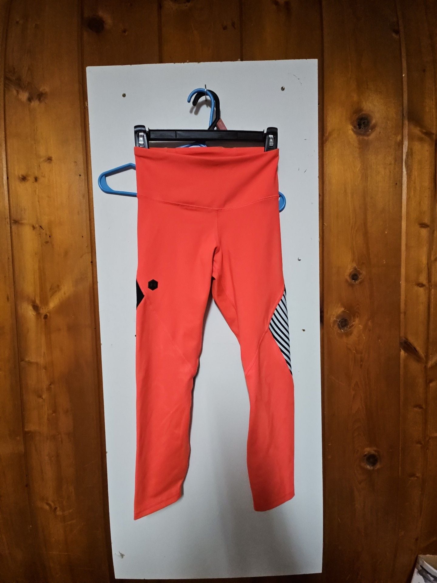 (543) Under Armour Rush Embossed Shine Leggings Orange 2