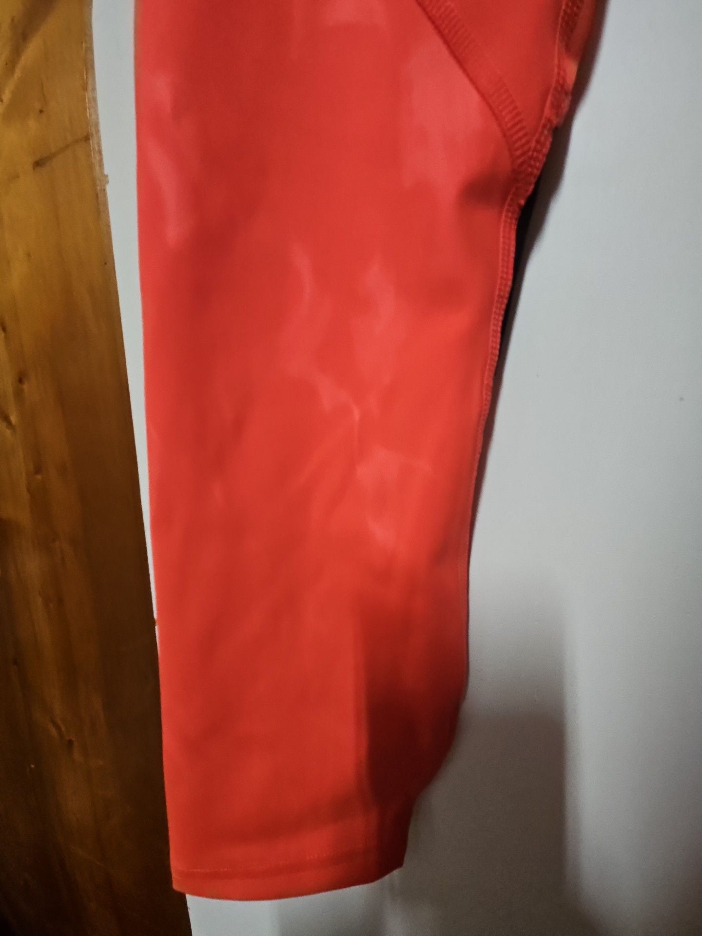 (543) Under Armour Rush Embossed Shine Leggings Orange 12