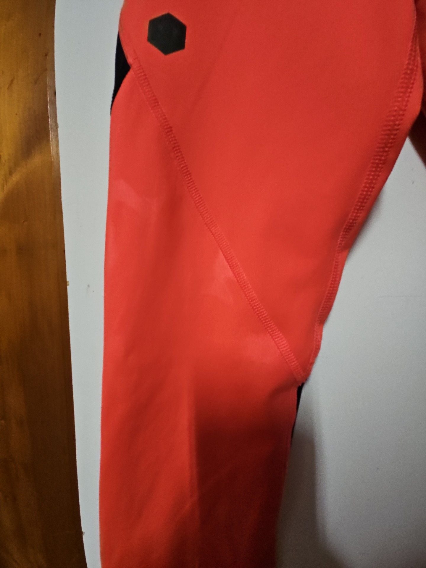 (543) Under Armour Rush Embossed Shine Leggings Orange 13