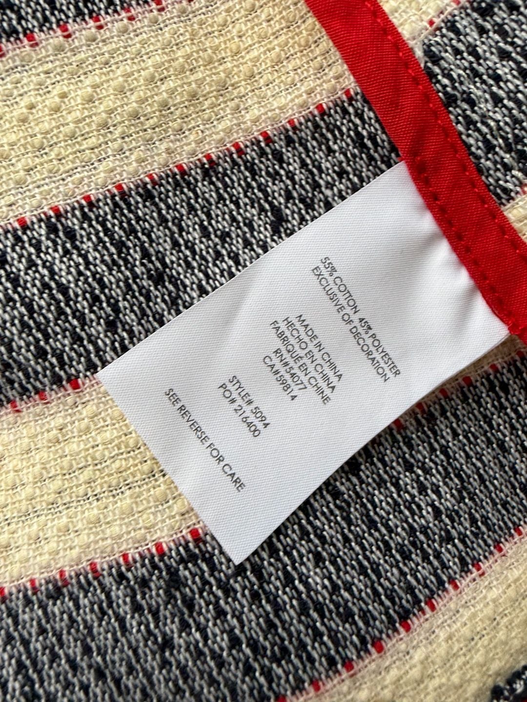 Cabi Blazer Size 2 Striped Navy White Red Double Breasted 7