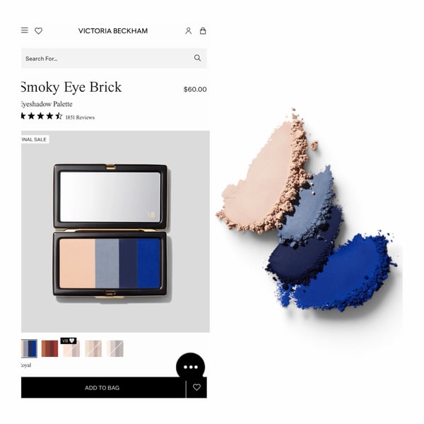 Victoria Beckham Smoky Eye Brick in Royal. NIB!