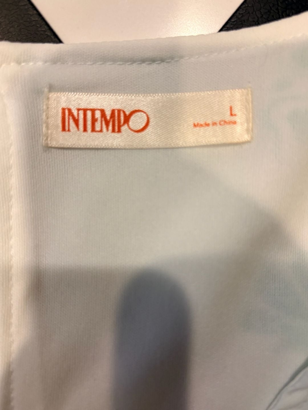 Intempo Blouse Size L Green White Floral Print Top (174) 4