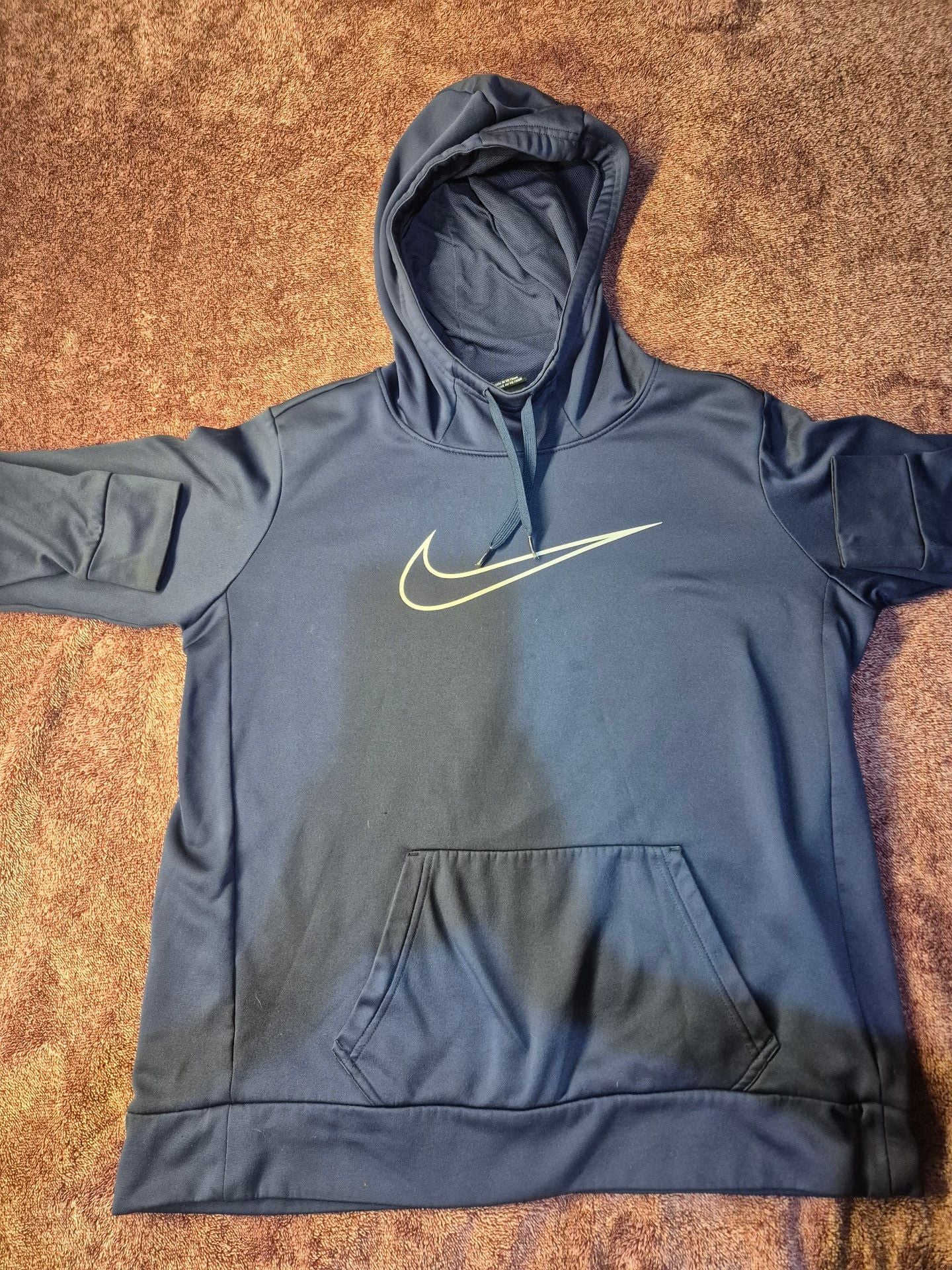 Nike Dri-FIT Navy Blue Swoosh Hoodie Sweatshirt 2