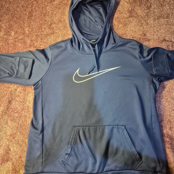 Nike Dri-FIT Navy Blue Swoosh Hoodie Sweatshirt