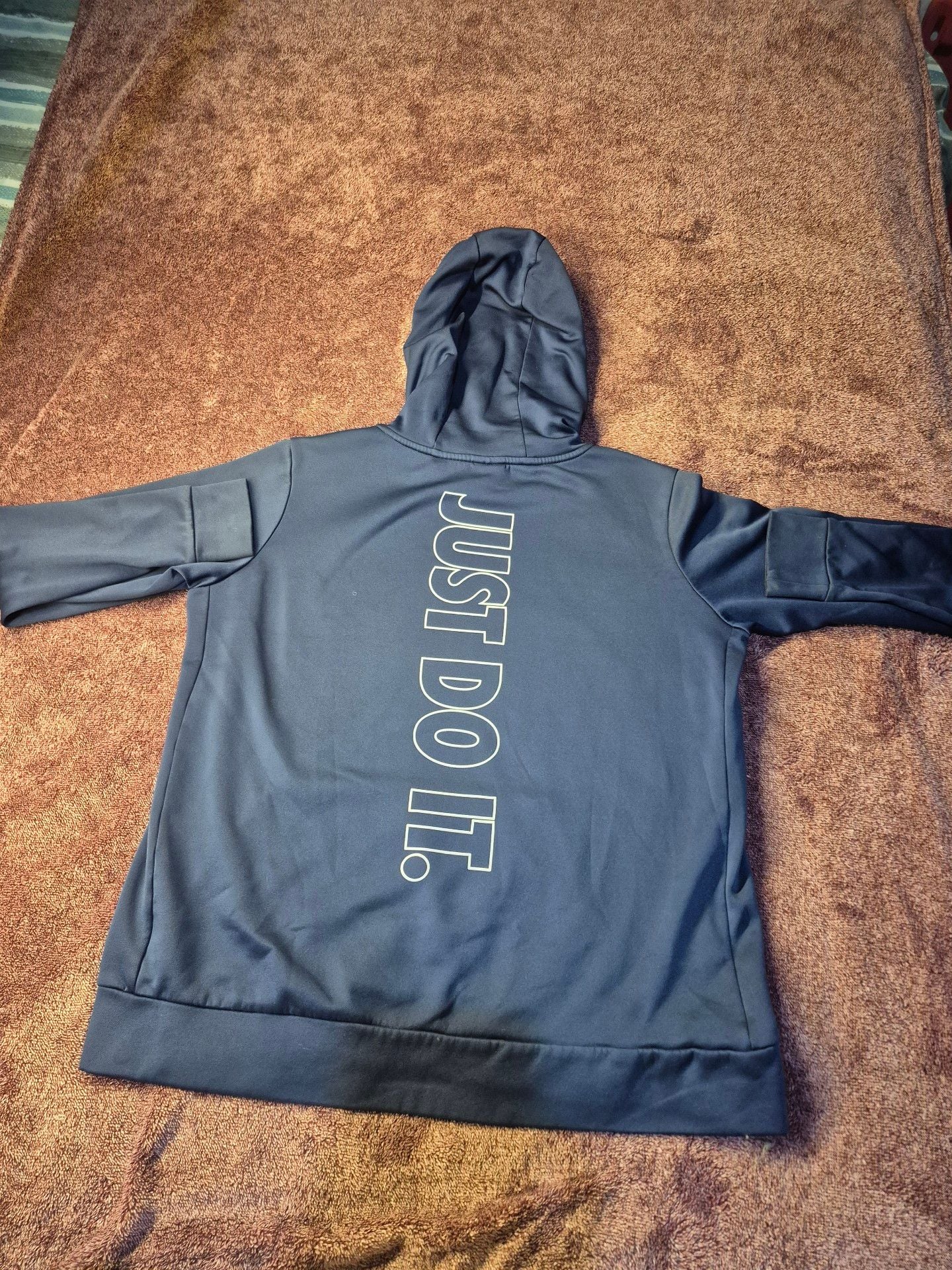 Nike Dri-FIT Navy Blue Swoosh Hoodie Sweatshirt 4