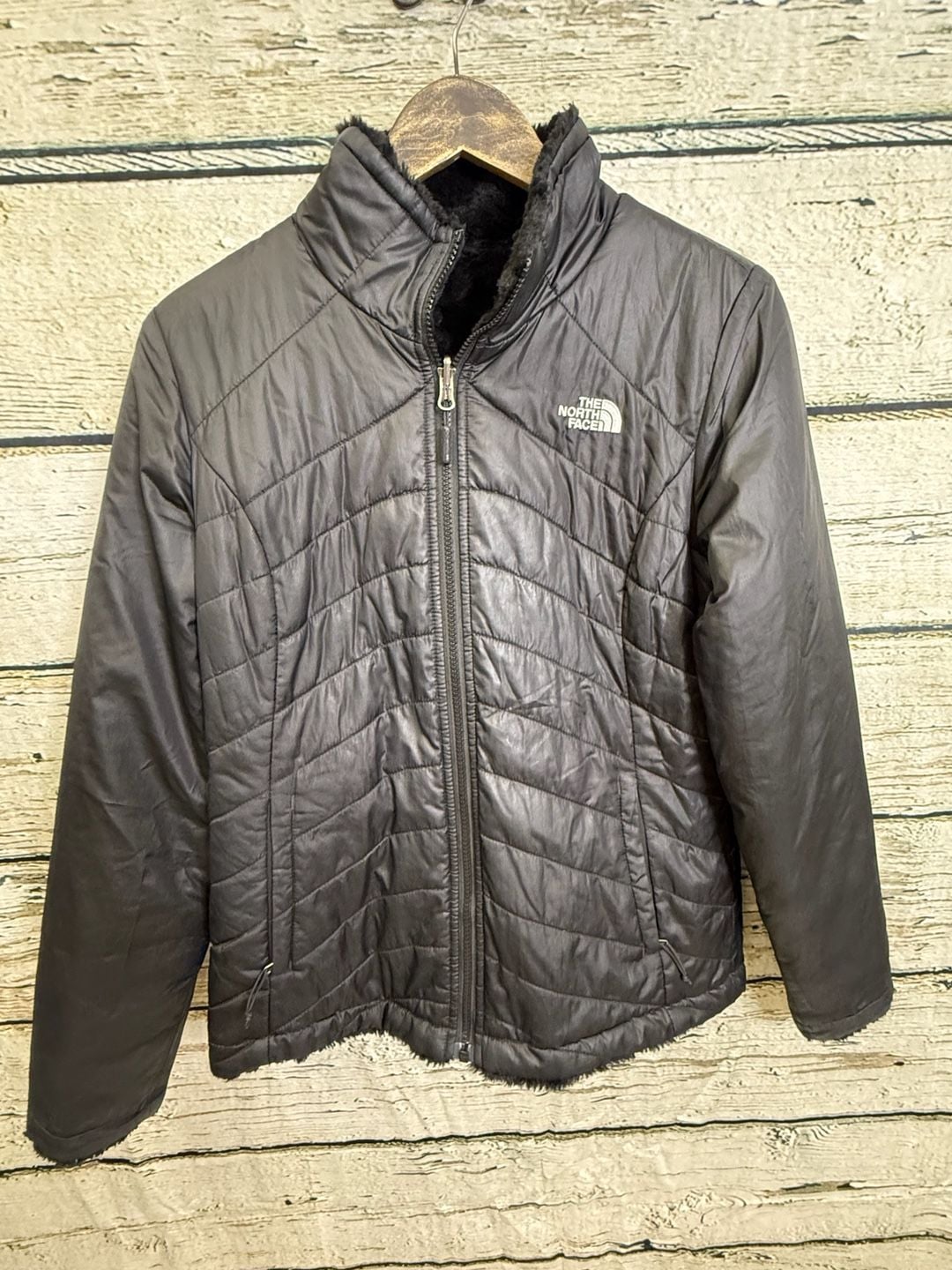 The North Face Jacket Small Black Quilted 3