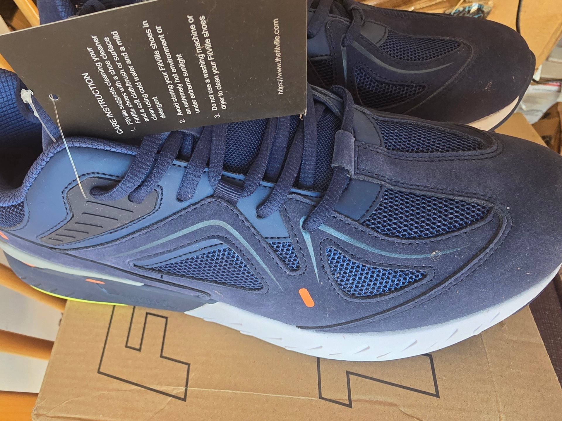FitVille Rebound Core Walking Shoes Size 11.5EW Blue 2